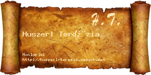 Huszerl Terézia névjegykártya