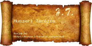 Huszerl Terézia névjegykártya